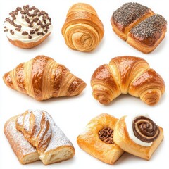 Pastry bundle, white background