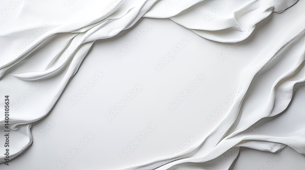 Poster elegant creases and waves white background abstract art minimalist design studio setting artistic co