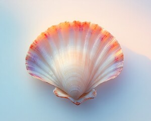 Fototapeta premium Delicate Shell with Soft Pastel Colors and Intricate Textures for Coastal and Marine Themes