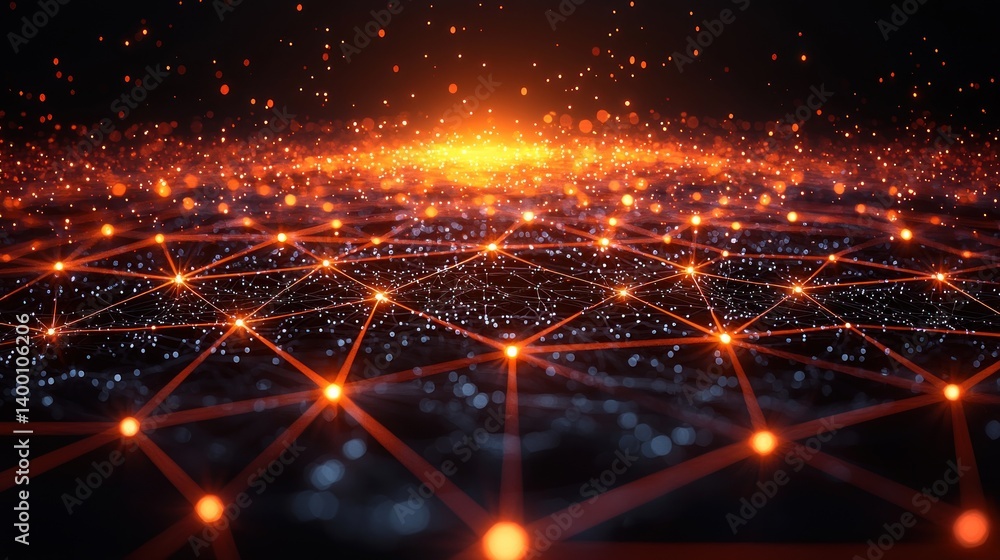 Poster abstract network of interconnected nodes