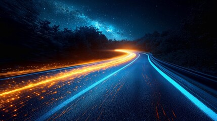 Obraz premium Neon speed motion background