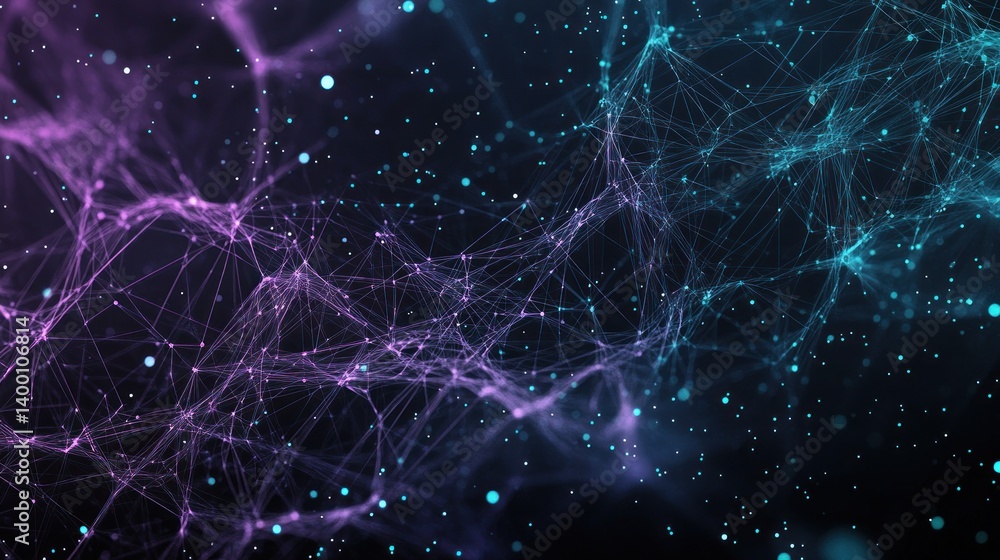Poster abstract network of interconnected points (2)