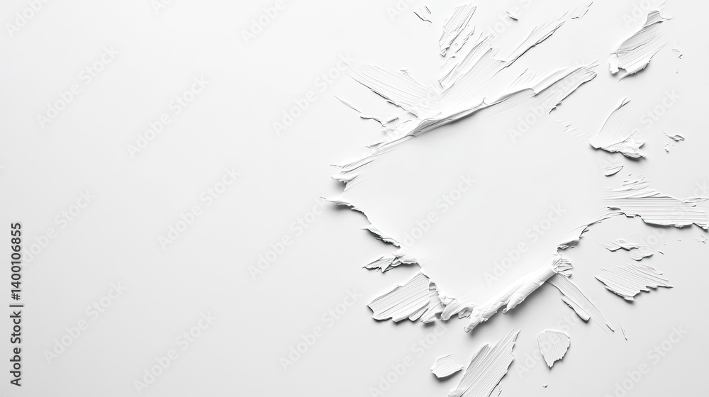 Poster artistic texture of white paint on a blank canvas studio setting abstract photography minimalist app