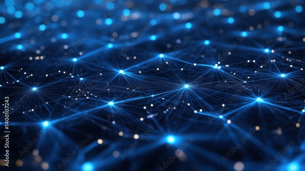 Poster abstract network of interconnected points and lines (2)