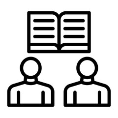 Knowledge Sharing Vector Line icon Design