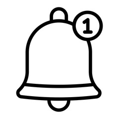 Notifications Vector Line icon Design