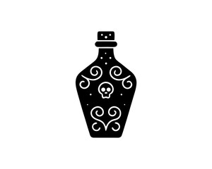 creative details Witch’s Potion Bottle Icon Vector Illustration