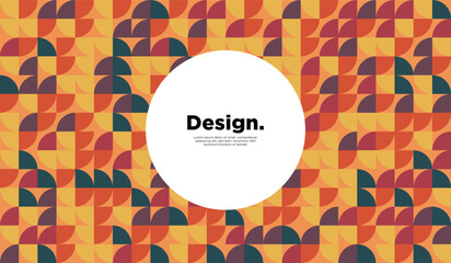 Colorful Geometric Abstract Background with Circular Shapes and Bold Colors