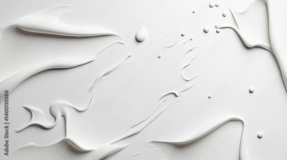 Poster creative textures on white background abstract art minimalist style studio environment close-up view