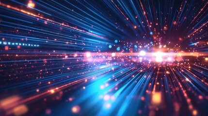 Abstract speed lines of energy and light