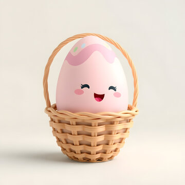 easter eggs in a basket