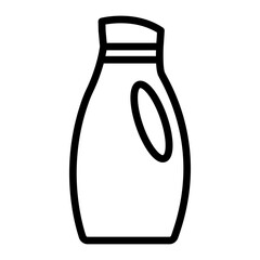 Washing Liquid Vector Line Icon Design