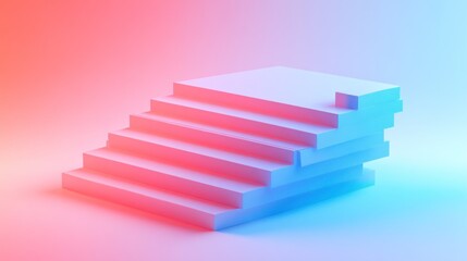 Fototapeta premium Abstract steps, gradient backdrop