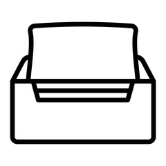 Scented Dryer Sheets Vector Line Icon Design