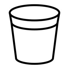 Wash Bucket Vector Line Icon Design
