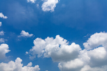 Stunning Blue Sky with Fluffy White Clouds
