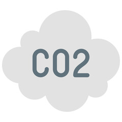 Co2 Carbon Cloud Icon
