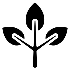 Three Leaves Plant Icon
