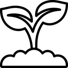 Plant Growing From Ground Icon