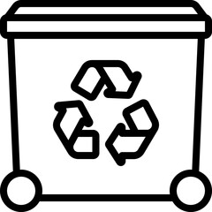 Recycle Industrial Bin Icon