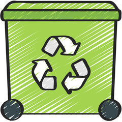 Recycle Industrial Bin Icon