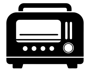 Toaster Oven Icon Vector & SVG | Kitchen Appliance Vector for Cooking Crafts, Labels & Home Decor