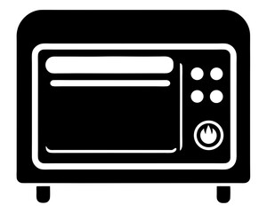 Obraz premium Toaster Oven Icon Vector & SVG | Kitchen Appliance Vector for Cooking Crafts, Labels & Home Decor