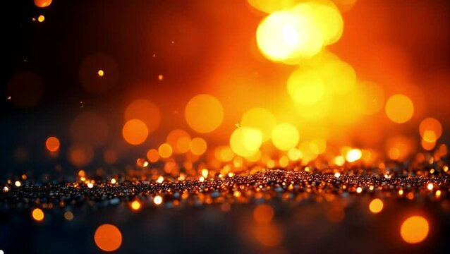 Luxury Sparkling Bokeh Background in Golden Tones