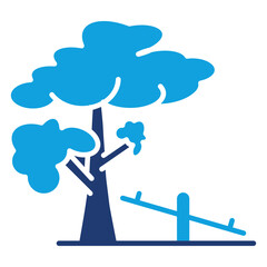 Playground Solid Blue Icon