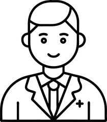 Fototapeta premium Doctor vector outline icon