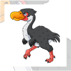 Terror bird isolated on white background