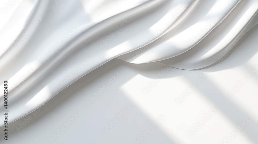 Aufkleber artistic composition of draped fabric textures in a minimalist studio setting on white background