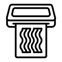 Vacuum Sealer Vector Line Icon Design