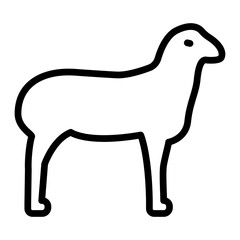 Sheep Icon Vector Line Icon Design