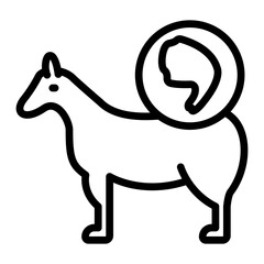 Goat Meat Vector Line Icon Design