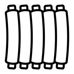 Ribs Vector Line Icon Design
