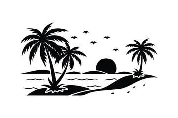 Fototapeta premium Beach silhouette