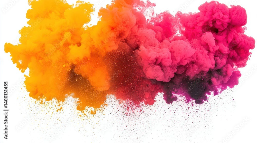 Poster dynamic color explosion art studio digital art bright environment side view creative concept for vis