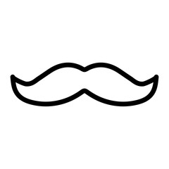 Mustache Icon Vector Line Icon Design