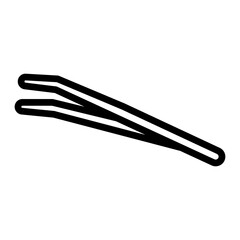 Tweezers Vector Line Icon Design