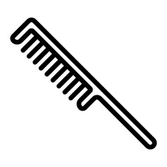 Hair Styling Comb Vector Line Icon Design