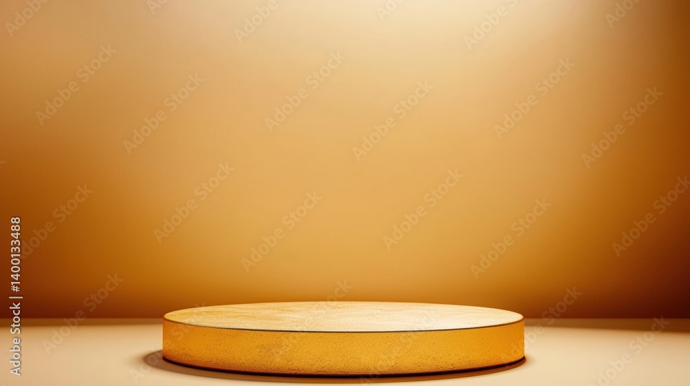 Aufkleber golden pedestal illuminating an elegant abstract scene for product placement