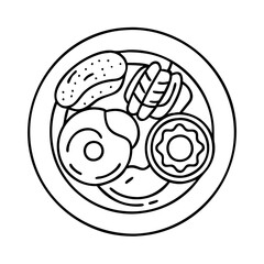 A Delicious Plate of Breakfast Food Featuring Sausage Eggs Bacon and Toast