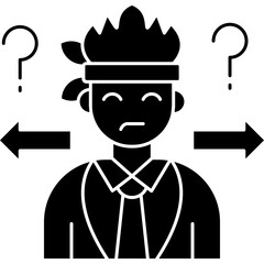 Hesitate Icon Vector Element