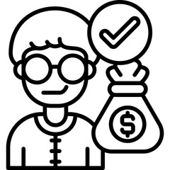 Cash Manager Icon Vector Element