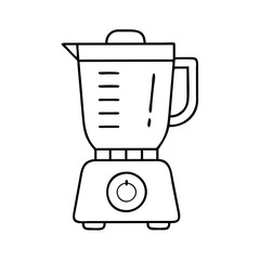A Line Drawing of a Kitchen Blender with Measurement Markings and an OnOff Switch