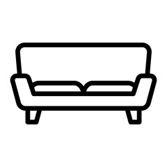 Loveseat Vector Line Icon Design