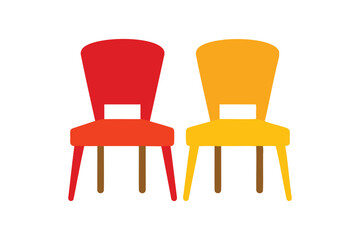Fototapeta premium Chairs vector on white background