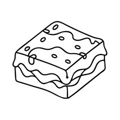 Delicious Gooey Brownie Dessert Square Sweet Treat Tasty Baked Chocolate Cake