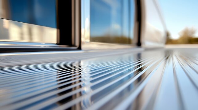Modern architectural metal cladding detail